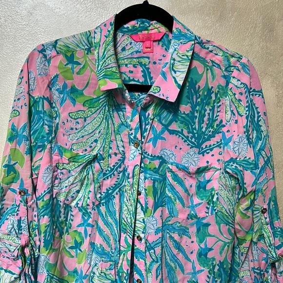 EUC Lilly Pulitzer Natalie Coverup sz medium - Picture 3 of 8